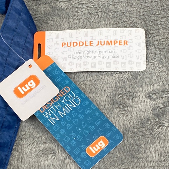 NEW Lug Puddle Jumper Overnight Gym Bag Blue Quilted Nylon Adjustable Strap - Picture 3 of 13